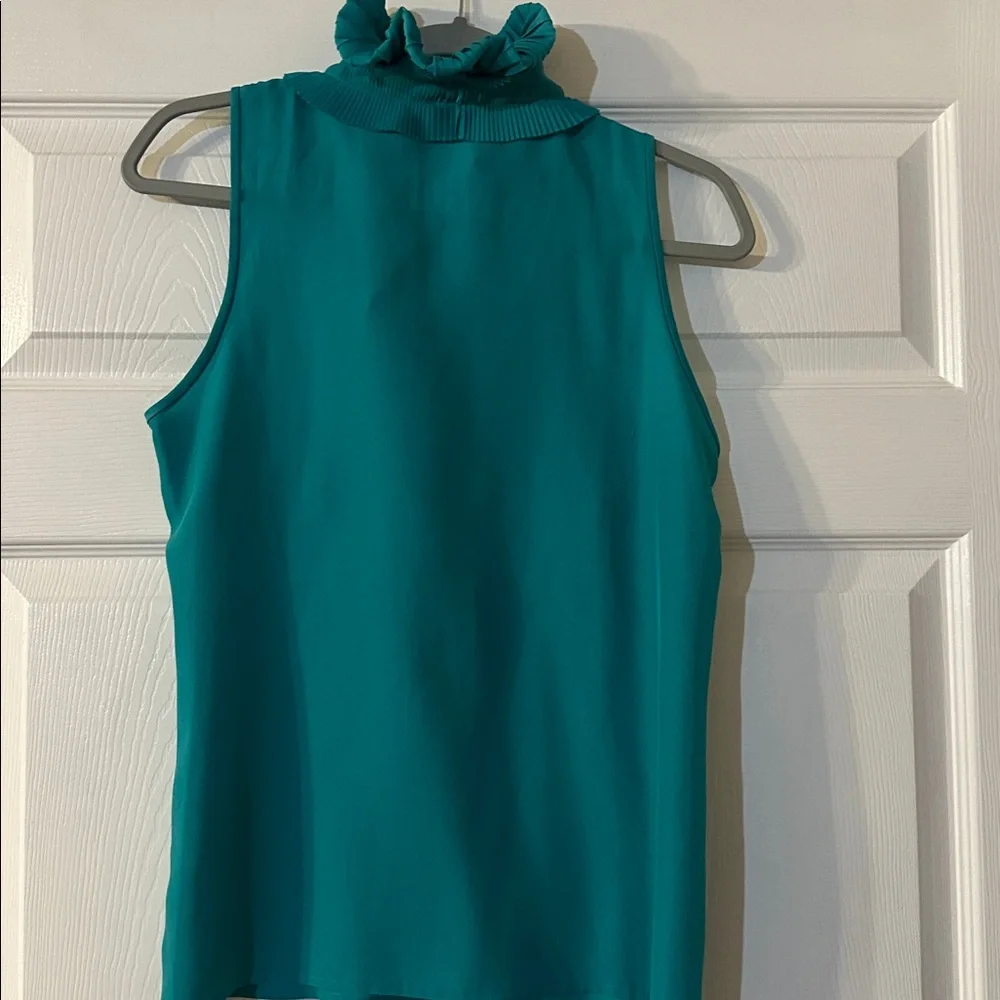J. Crew Turquoise Ruffle Blouse - Picture 6 of 6